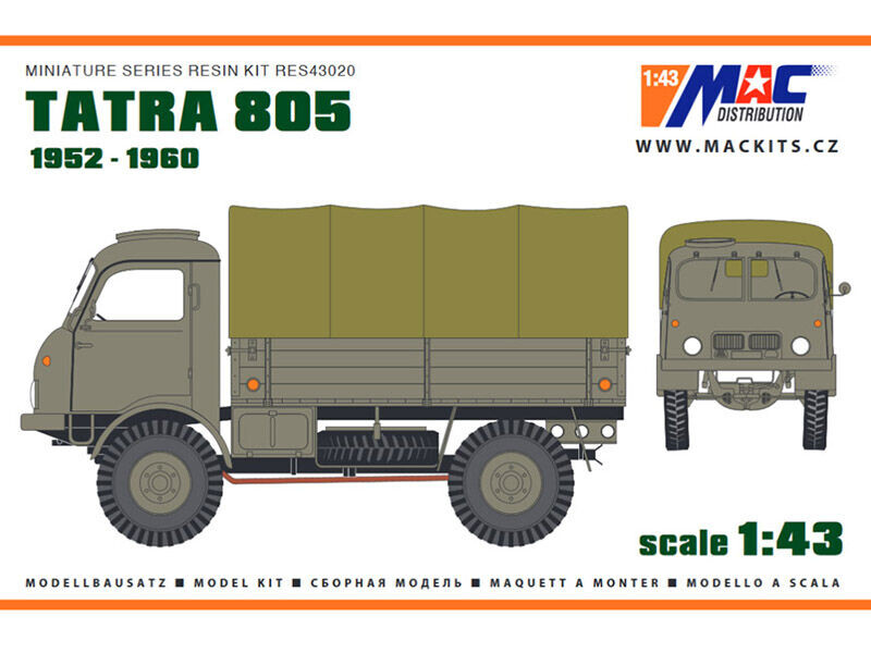 MAC Tatra 805 valník s plachtou 1:43 
